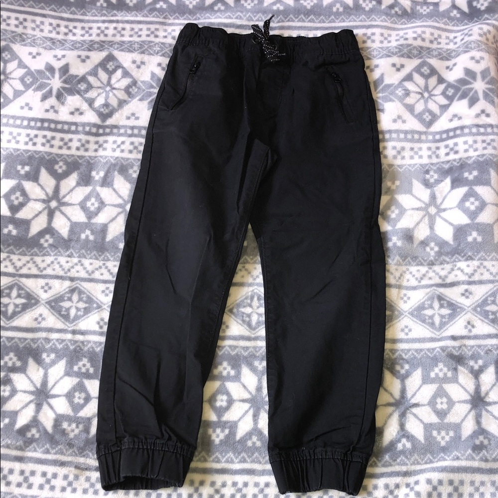 George Black Kids Jogger Pants with Zipper Pockets